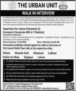 Urban Unit Jobs Interview Schedule Candidates List 2025