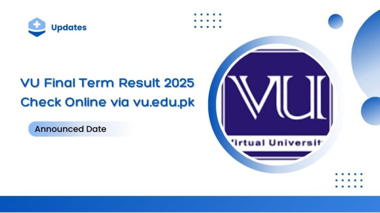 VU Final Term Result 2025 Check Online via vu.edu.pk