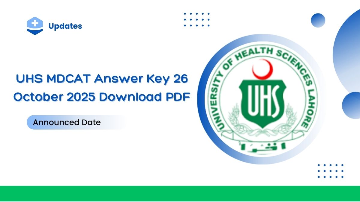 UHS MDCAT Answer Key 26 October 2025 Download PDF